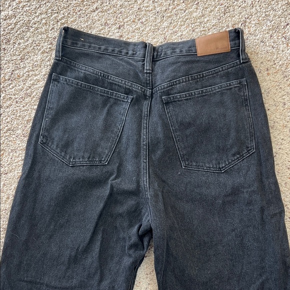Women’s Madewell Washed Black Baggy Straight Leg Jeans - size 29 - Picture 6 of 8